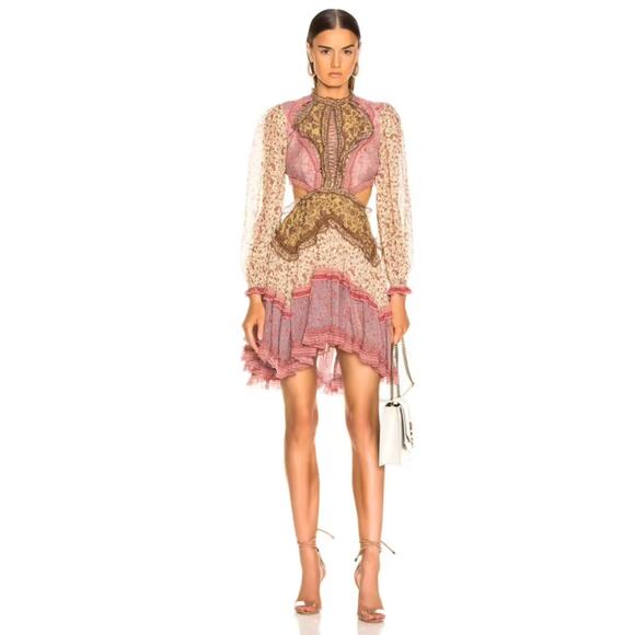 Zimmermann 3 Juniper cutout floral ruffle mini dress - Picture 8 of 12